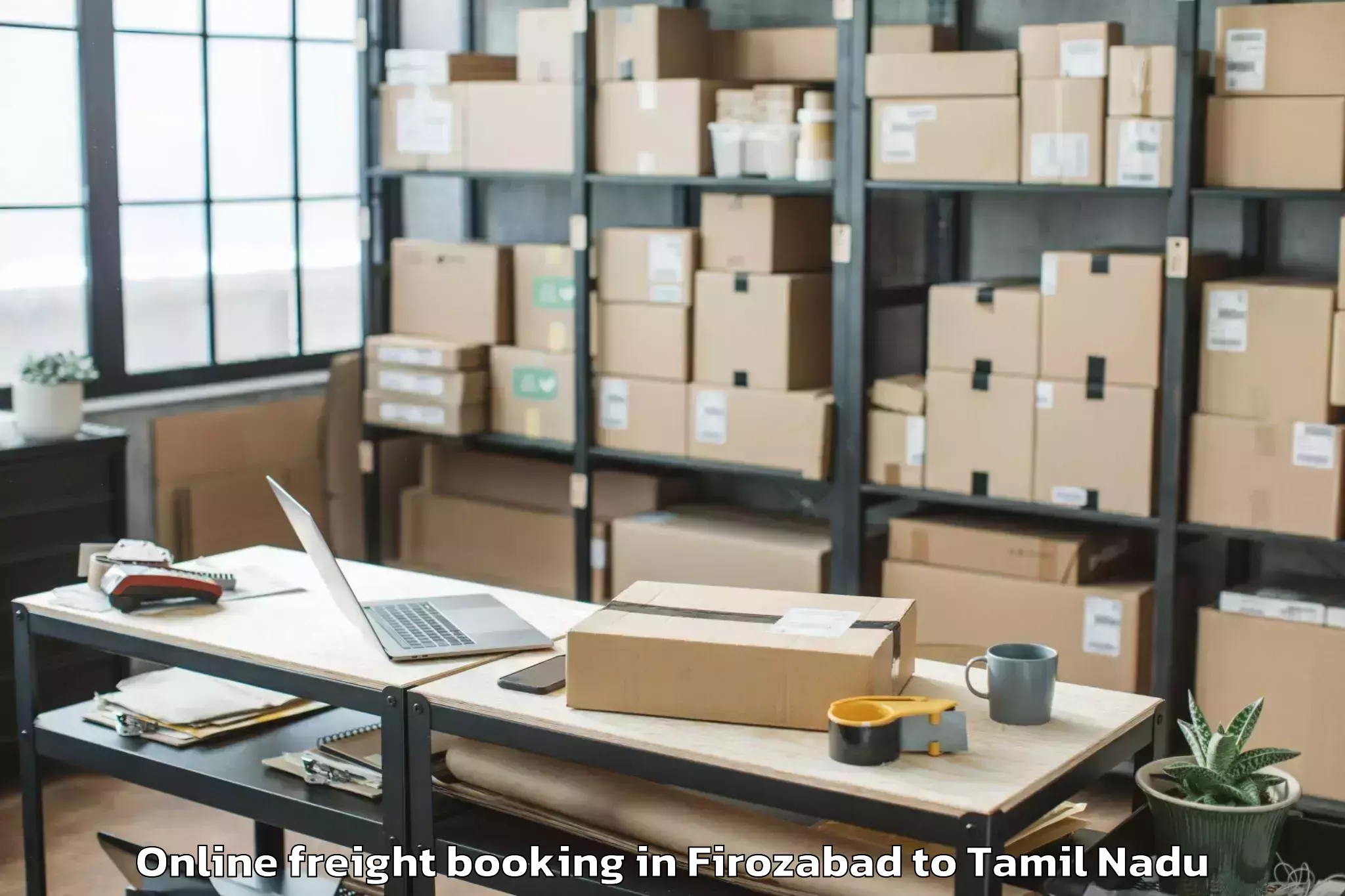 Book Firozabad to Iluppur Online Freight Booking Online